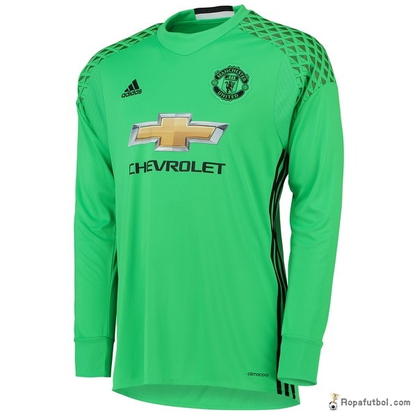 Camiseta Manchester United Replica Segunda Ropa ML Portero 2016/17 Verde